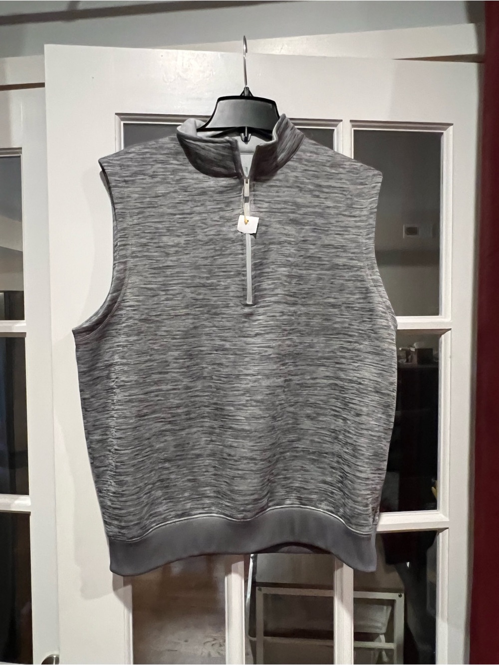 Callaway Men's Heather Gray Sleeveless Zip Mock-Neck Sweater Vest